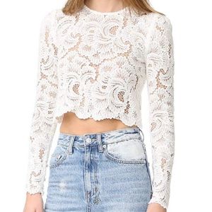 ALC TALIA Ivory Lace Top